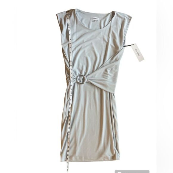 Calvin Klein Women's Dolman Sleeve Cinched Waist Solid Sheath Dress Size 2 - Picture 9 of 11